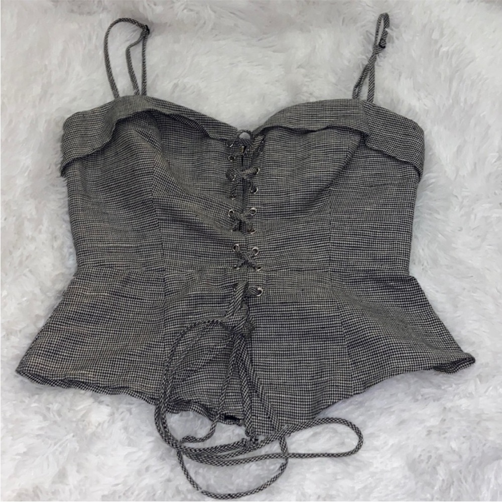 Reformation top size 0 corset tie